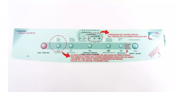 Painel Dec.lavadora Bwq24b/bwt24 Tira Mancha - Compatível